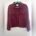American Eagle Outfitters Tops | American Eagle Burgundy Long Sleeve Crop Top Size Xl | Color: Purple | Size: Xl