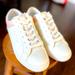 J. Crew Shoes | J Crew White Sneakers, Pink Back | Color: Pink/White | Size: 9.5