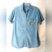 Disney Tops | Disney Winnie The Pooh Denim Shirt Jerry Leigh Embroidered Size Small Chest 40" | Color: Blue | Size: S