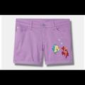 Torrid Shorts | Disney The Little Mermaid Mid Rise 5 Inch Denim Short | Color: Purple | Size: Various