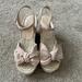 Kate Spade Shoes | Kate Spade Dusty Blush Suede Bow Espasdrille Platform Wedge Sandals Size 6 | Color: Pink | Size: 6