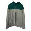 Adidas Shirts | Adidas Mens Id Amp Funnel Hoodie S Green Gray Colorblock Sweatshirt Long Sleeve | Color: Gray | Size: S