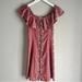 American Eagle Outfitters Dresses | American Eagle Boho Dress Ruffle Off The Shoulder Rose Pink Button Size Xs | Color: Pink | Size: Xs