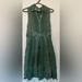 Anthropologie Dresses | Anthropologie, Sleeveless Collard Dress. Green And White Dots! | Color: Green | Size: M