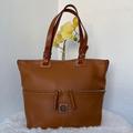 Dooney & Bourke Bags | Dooney & Bourke Tan Pebbled Leather Double Zip Tote Bag Purse | Color: Tan | Size: Os