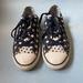 Converse Shoes | Guc Converse All Stars Blue/White Polka Dots Canvas Low Tops Sneakers Sz 4 | Color: Blue | Size: Size 4