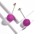 Anthropologie Jewelry | 2/$35 Anthropologie Gold Plated Pink Felted Wool Pom Poms Long Drop Ear | Color: Gold/Pink | Size: Os
