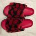 Coach Shoes | Coach Klie Slide Plush Shearling Tie-Dyed Sandals In Raspberry Black Size 7.5 | Color: Pink/Red | Size: 7.5