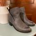 Free People Shoes | Free People Leather Ankle Boots In Grey | Color: Gray | Size: 7.5