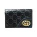 Gucci Bags | Gucci Gg Logo Leather Monogram Card Holder Wallet | Color: Black/Gold | Size: Os