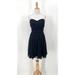 J. Crew Dresses | J. Crew Arabella Mini Dress Women 4 Navy Silk Chiffon Strapless Short Bridesmaid | Color: Blue | Size: 4