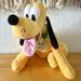 Disney Toys | Disney Parks Pluto Puppy Dog Plush Sitting Plush Stuffed Animal 13" Tall | Color: Gold/Yellow | Size: 13”