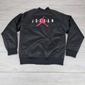 Nike Jackets & Coats | Nike Air Jordan Bomber Jacket Youth Size Medium Black Jumpman Logo Red Full Zip | Color: Black | Size: Mb