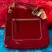 Coach Bags | A Beautiful Patron Leather Coach Tote | Color: Red | Size: 14wide X1 Depth X 13.5 Tall