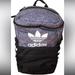 Adidas Bags | Adidas Originals Classic Zip Top Backpack Bag Onix Jersey/Black | Color: Gray | Size: Os