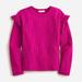 J. Crew Sweaters | Classic J. Crew Crewneck Ribbed Sweater Flutter Sleeves - Women’s Small | Color: Pink | Size: S