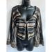 Free People Sweaters | Free People Bell Sleeve Retro Striped Sweater Size S 70s Ethnic Aztec Multicolor | Color: Black | Size: S