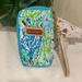 Lilly Pulitzer Bags | Lilly Pulitzer Zip Around Wristlet And Id Holder In Let's Cha Cha | Color: Blue/Green | Size: Os