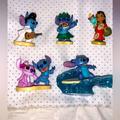 Disney Toys | Disney Lilo And Stitch Collectible Figurines Five Pieces | Color: Blue/Pink | Size: 2 To 2 1/2 Inches Tall