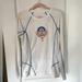 Athleta Tops | Athleta Women’s Athletic Long-Sleeve Top Size Small White W/ Blue Logo | Color: White | Size: S