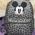 Disney Bags | Disney Animal Print Mickey Mouse Gray Backpack Med | Color: Black/Gray | Size: Os