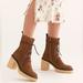 Free People Shoes | Free People Chunky Boots | Color: Brown/Red | Size: 39eu