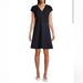 Kate Spade Dresses | Kate Spade New York Ponte A-Line In Black Stretch Knit Cap Sleeve Dress Sz Small | Color: Black | Size: S