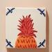 Anthropologie Dining | Anthropologie Azu Pineapple Coasters - Red, Gold, Navy | Color: Blue/Red | Size: Os