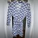 Zara Dresses | Blue Patterned Zara Long-Sleeve Dress | Color: Blue | Size: L