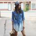 Anthropologie Dresses | Holding Horses Tencel Dip Dye Ombre Dress | Color: Blue | Size: Mp