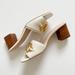 Kate Spade Shoes | Kate Spade Elouise Buckle Leather Mules Ivory And Gold Size 9 | Color: Gold/White | Size: 9