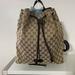 Gucci Bags | Gucci Monogram Dollar Calfskin O Drawstring Backpack- Authentic | Color: Tan | Size: Os