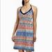 Athleta Dresses | Athleta Restoration Colorful Ikat Racerback Dress Size Medium | Color: Blue/Orange | Size: M