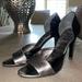 Gucci Shoes | Gucci Black Patent & Silver Leather D’orsay Peep Toe Pumps Size 8b | Color: Black/Gray | Size: 8