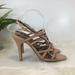 Jessica Simpson Shoes | Jessica Simpson Strapy Nude Stiletto Slingback Heels Sz 8.5 | Color: Tan | Size: 8.5