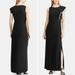 Ralph Lauren Dresses | Lauren Ralph Lauren Ruffle Accent Maxi Dress Black 12 | Color: Black | Size: 12