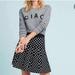 Anthropologie Skirts | Anthropologie Maeve Black Polka Dot Sweater Skirt Sz Nwot | Color: Black/Cream | Size: M