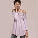 Anthropologie Tops | Anthropologie Meadow Rue Laceline Off Shoulder Applique Top Lavender {Dd | Color: Purple | Size: M