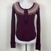 Free People Tops | Free People We The Free Fair Isle Henley Thermal | Color: Cream/Purple | Size: Xs