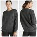 Athleta Sweaters | Athleta Studio To Street Splatter Sweatshirt Black Grey Women’s Size Small | Color: Black/Gray | Size: S