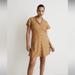 Madewell Dresses | Brand New Madewell Kacie Mini Shirtdress In Bitsy Bouquet | Color: Orange/Yellow | Size: 00