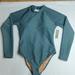 J. Crew Swim | J. Crew Swimsuit Rashguard Long Sleeve Size 10 | Color: Blue/Green | Size: 10