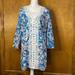 Lilly Pulitzer Dresses | Lilly Pulitzer Brooke Tunic Dress In Ariel Blue Hippy Hippy Shake Sz Large - Nwt | Color: Blue/White | Size: L