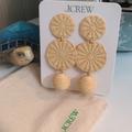 J. Crew Jewelry | J. Crew Triple-Drop Raffia Earrings New | Color: Cream | Size: Os