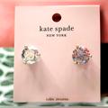 Kate Spade Jewelry | Kate Spade Brilliant Silver Plated Rise & Shine Cubic Zirconia Stud Earr | Color: Pink/White | Size: Os
