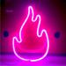 Urban Outfitters Wall Decor | Neon Pink Fire Flame Led Light Wall Bedroom Dorm Party House Indoor Kids Decor | Color: Pink | Size: Os