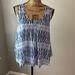 Anthropologie Tops | Anthropologie Meadow Rue Blue Merlin Tank Top Sz S | Color: Blue/White | Size: S