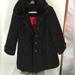 Jessica Simpson Jackets & Coats | Jessica Simpson Black Pea Coat, Red Lining, Faux Fur Collar, Girls 4t | Color: Black/Gold/Red | Size: 4tg