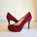 Michael Kors Shoes | Michael Kors Burgundy Suede Platform Pump | Color: Gold/Red | Size: 8