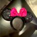 Disney Accessories | Minnie Mouse Ears With Pink Bow | Color: Pink | Size: Osg